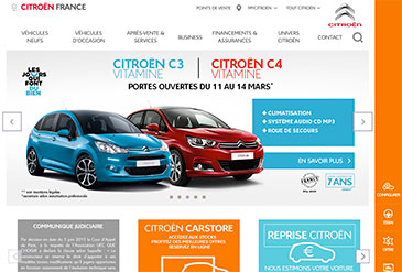 Ecran site Citroen.fr