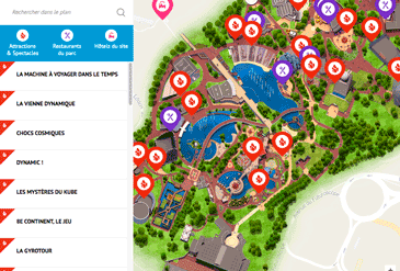 Ecran site Plan Futuroscope